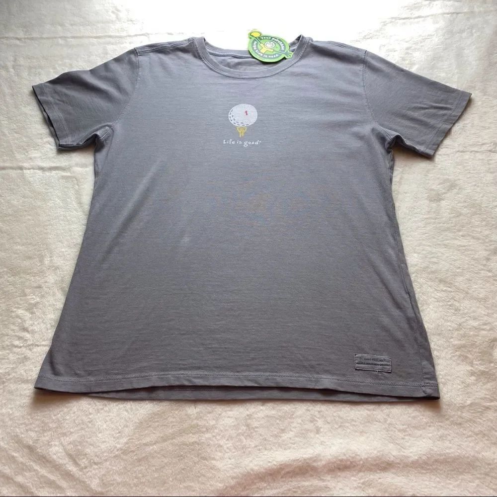 Life Is Good Gray Crusher T-Shirt Size Small New With Tags